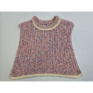 Free People Multicolor Knit Sleeveless Tank Top XS Boxy